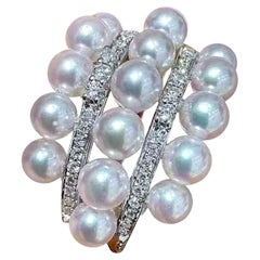【Lustre Arc】Trio-Band Aurora Baby Akoya Pearl & Diamond Ring