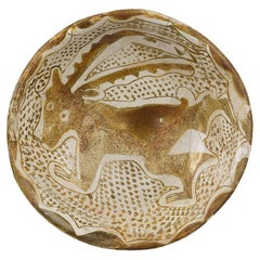 Antique Ancient Lustre Bowl with an Ibex