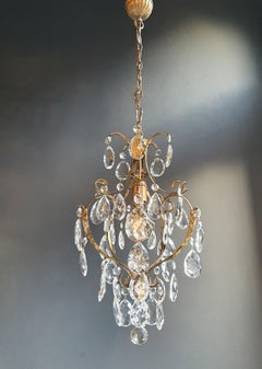Lustre Cage Cristal Hall Lustre Antique Art Nouveau