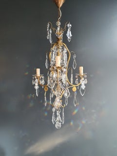 Lustré Käfig Kronleuchter Kristall Decke Gold Antike Jugendstil