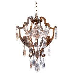 Lustré Cage Chandelier Crystal Ceiling Lamp Hall Lustre Vintage Art Nouveau