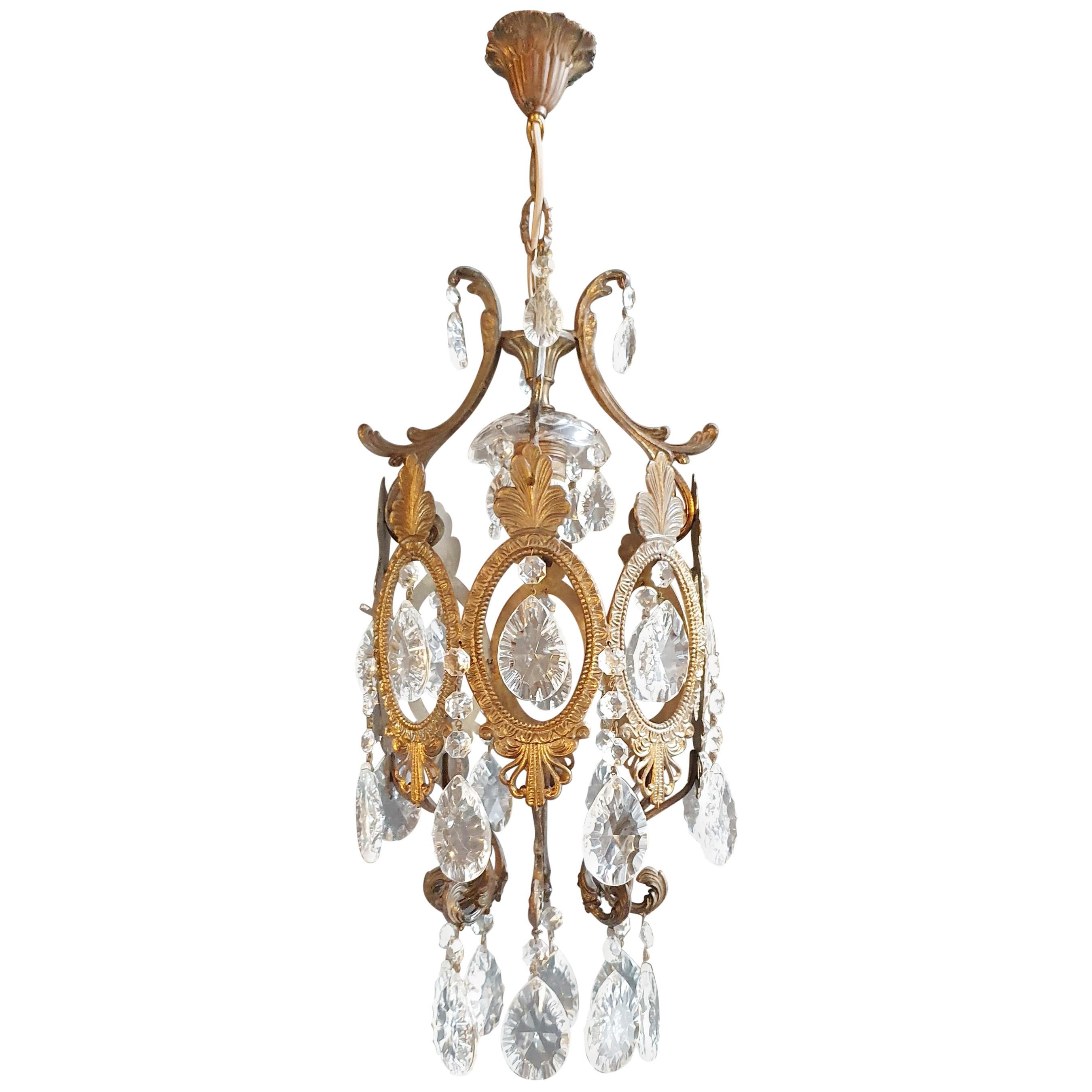 Ré Cage Chandelier Crystal Ceiling, Mini Candle Chandelier Crystal