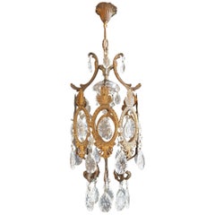 Lustré Cage Chandelier Crystal Ceiling Lamp Hall Lustre Antique Art Nouveau