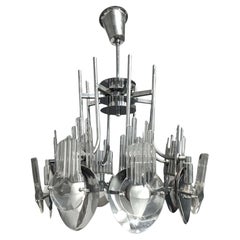 Vintage Italian 20th Century by Oscar Torlasco Chandelier