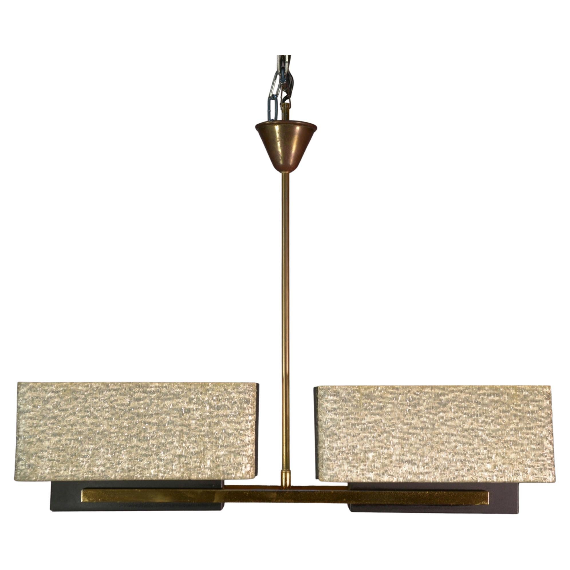 Lustre design modèle Paquebot de la Maison Arlus 1950s in vendita