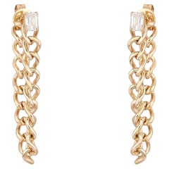 Lustre Diamond 14K (or 18k upon request) Yellow Gold Drops Earrings