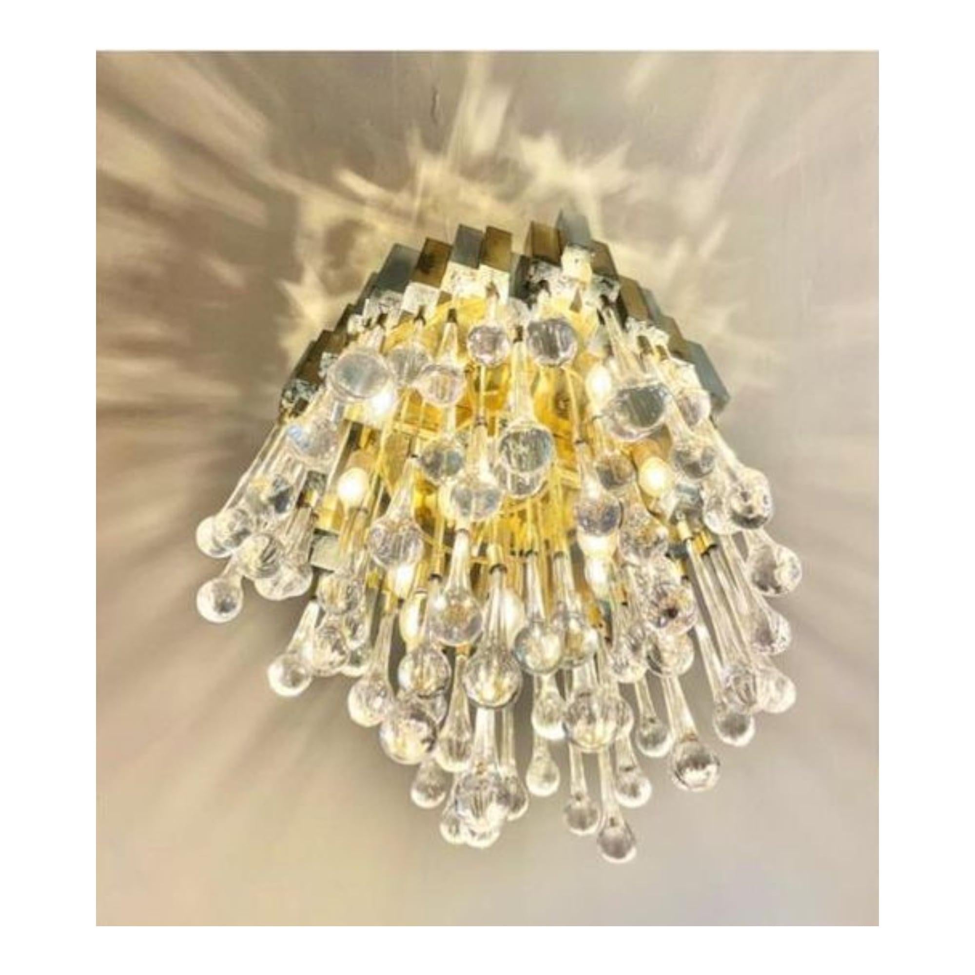 Italian 20th Century Murano Style Chandelier  In Good Condition For Sale In CANTELEU, FR