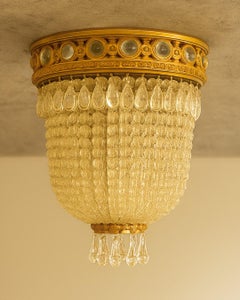 Lustre panier en cristal