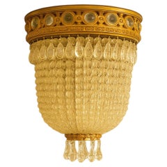 Lustre panier en cristal