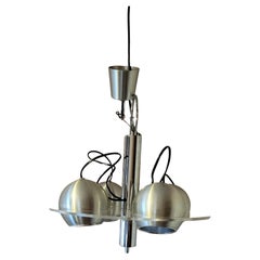 Raak Eye Ball Chandelier, Chrome & Plexiglass, Space Age Design, 1970