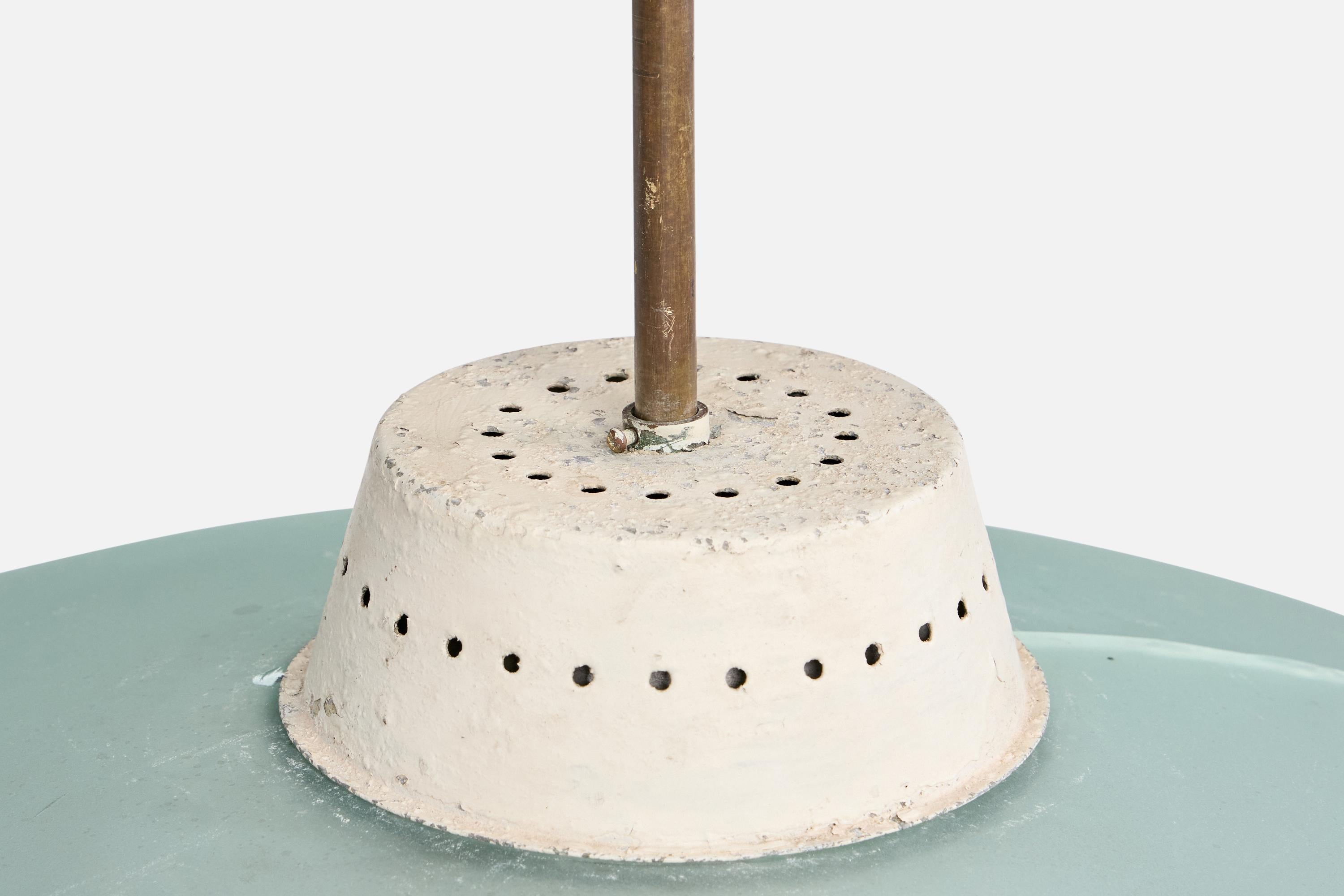Lustres Pelotas, Pendelleuchte, Messing, Metall, Glas, Brasilien, 1960er Jahre im Angebot 6