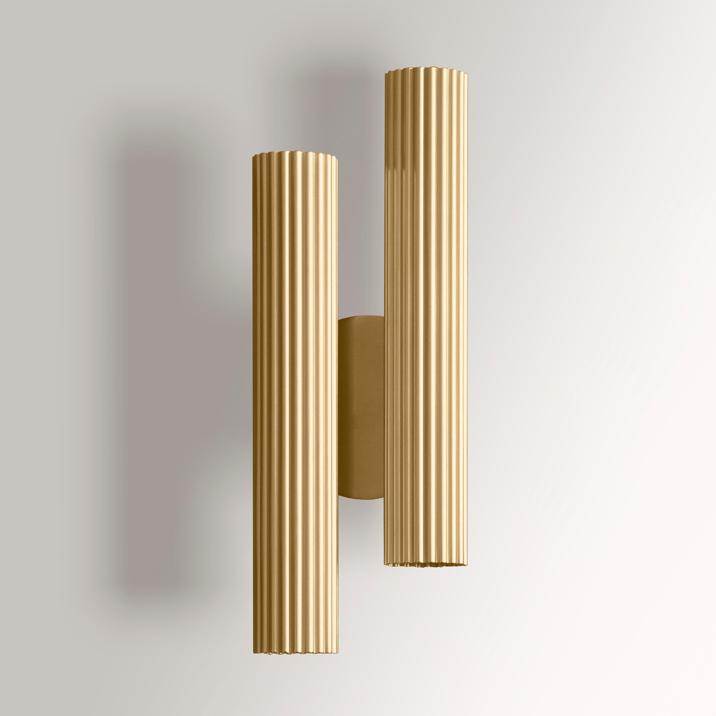 Lustrin double wall lamp by Luce Tu
Dimensions: 35 x 13 cm
Materials: Brass 


LUCE TU is the story of two siblings in love with Milan, their hometown.
With the aim of enhancing the historical artisan tradition of the city without losing its