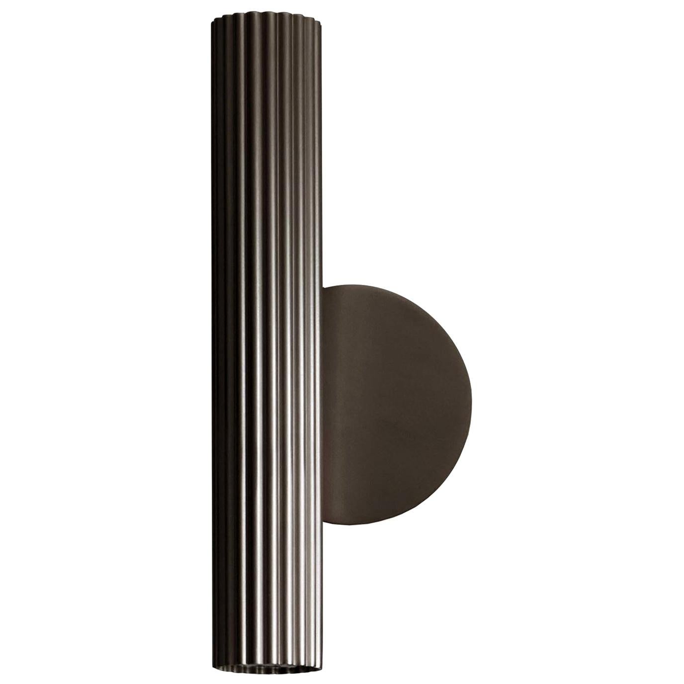 Lustrin Gunmetal Sconce by Isacco Brioschi For Sale