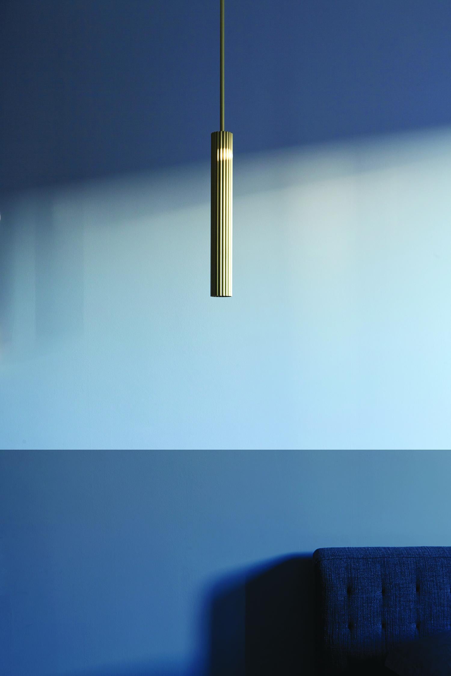 Brass Lustrin Pendant by Luce Tu For Sale