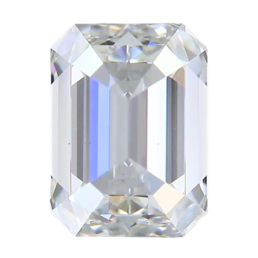 Lustrous 0.52ct Ideal Cut Emerald Cut Diamond - GIA Certified 1