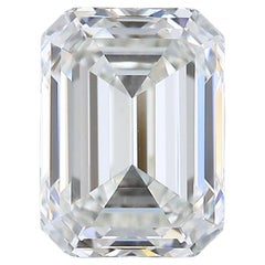 Lustrous 0.52ct Ideal Cut Emerald Cut Diamond - GIA Certified
