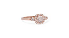 Lustrous 1.04ct Double Excellent Ideal Cut Diamonds Halo Ring in 18k Rose Gold