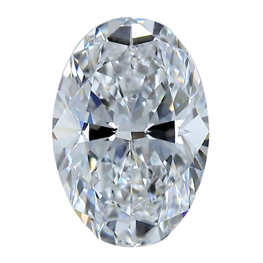 Lustrous 1.06ct Ideal Cut Oval-Shaped Diamond - GIA Certified For Sale 2