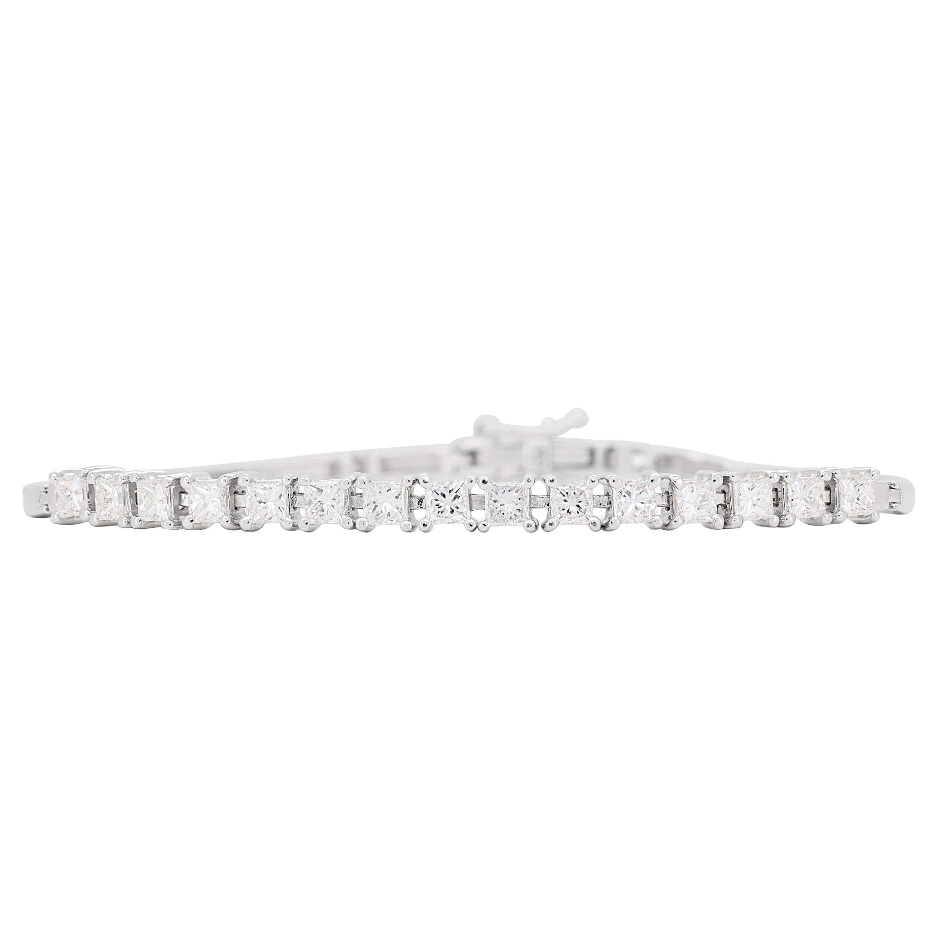 Tennisarmband aus 18 Karat Weißgold mit gl�änzendem 1,20 Karat Diamanten
