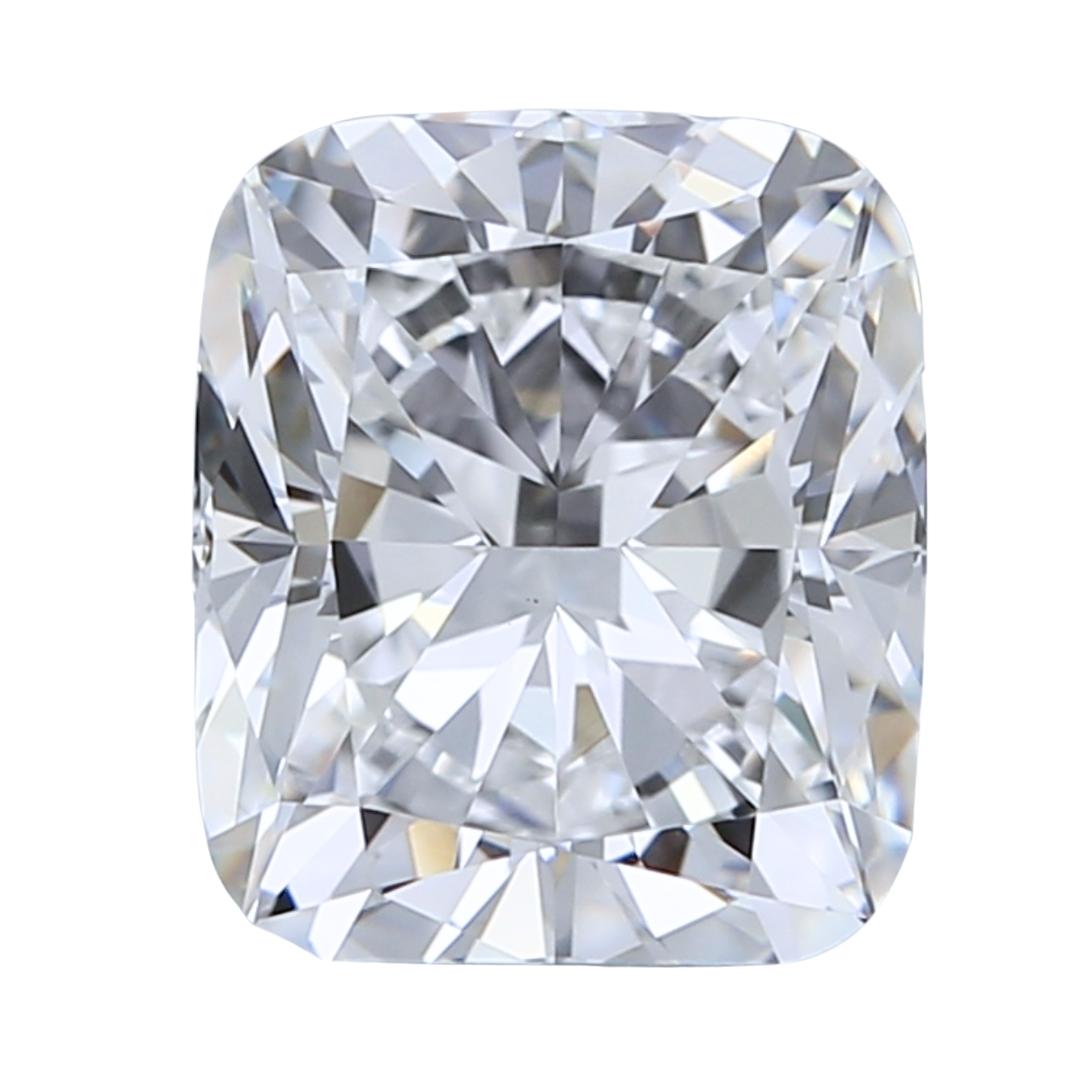 Lustrous 2.01ct Ideal Cut Cushion-Shaped Diamond - GIA Certified For Sale 1