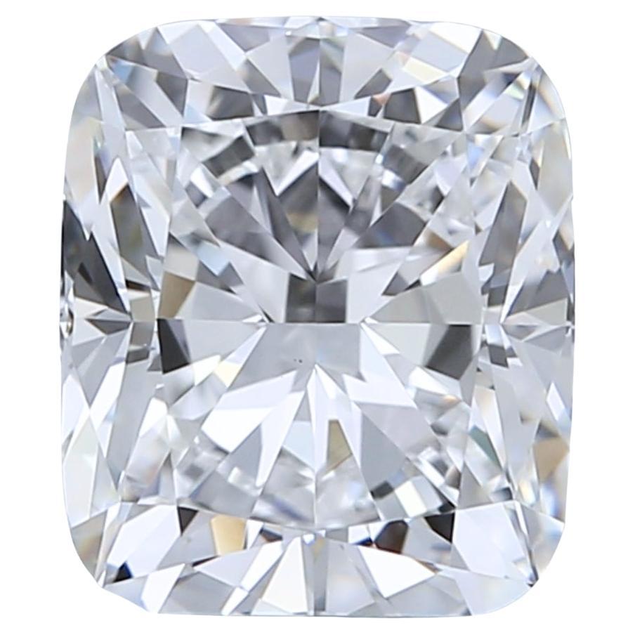 Diamant brillant de 2,01 carats de taille idéale en forme de coussin - certifié GIA en vente