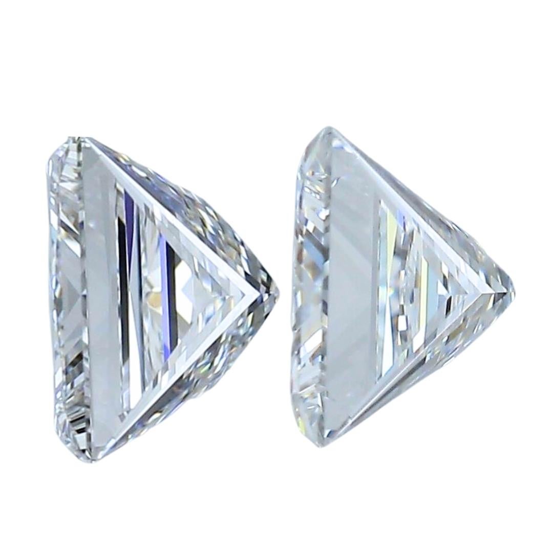Lustrous 2pcs Ideal Cut Natural Diamonds w/1.80 Carat - GIA Certified In New Condition For Sale In רמת גן, IL