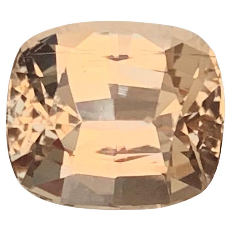 Lustrous 4.0 Carat Natural Loose Imperial Topaz from Katlang Mine Cushion Cut