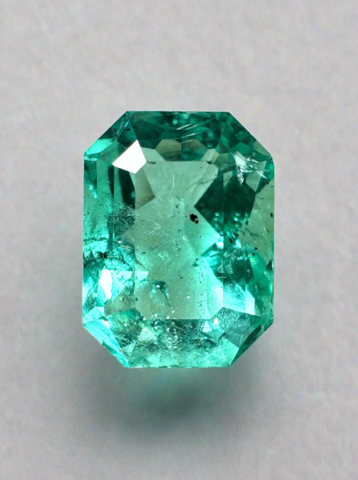 Lustrous 5.15 Carat Classic Emerald Cut Colombian Emerald Gem - May Birthstone