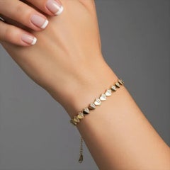 Lustrous Bliss Pulsera de oro amarillo con diamantes de 14 quilates (o 18 quilates bajo pedido)