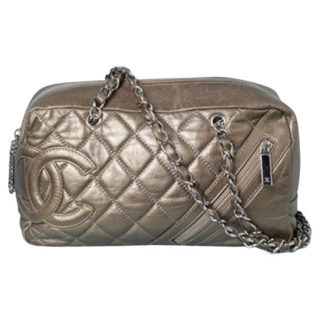 Lustrous bronze caméra leather bag with chain shoulder strap Chanel Numbered For Sale