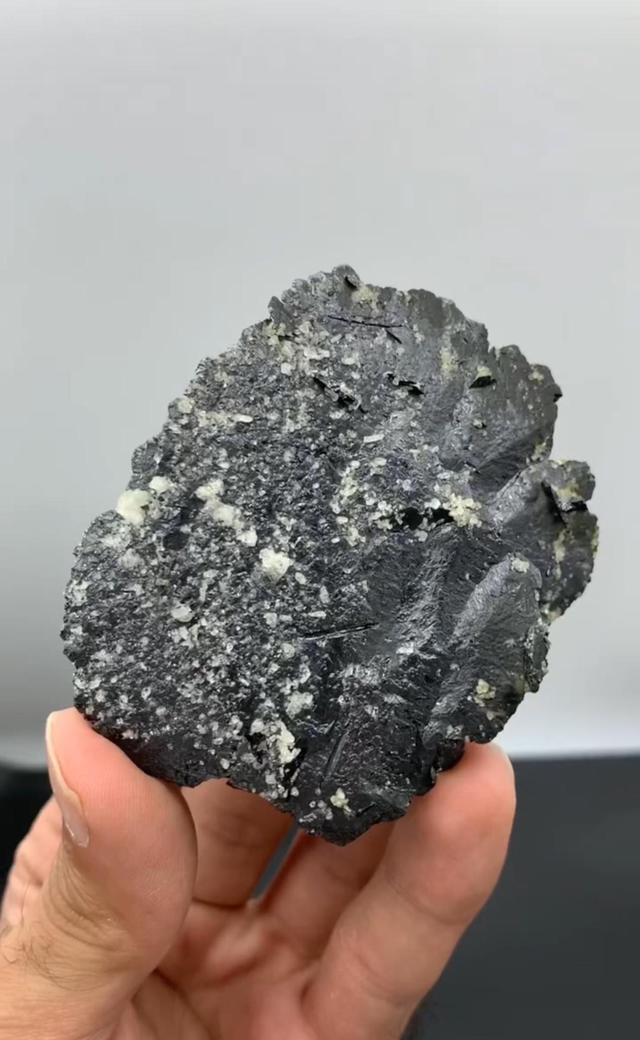 Other Lustrous Fine Hematite Crystal With Contrasting White Albite From Pakistan For Sale