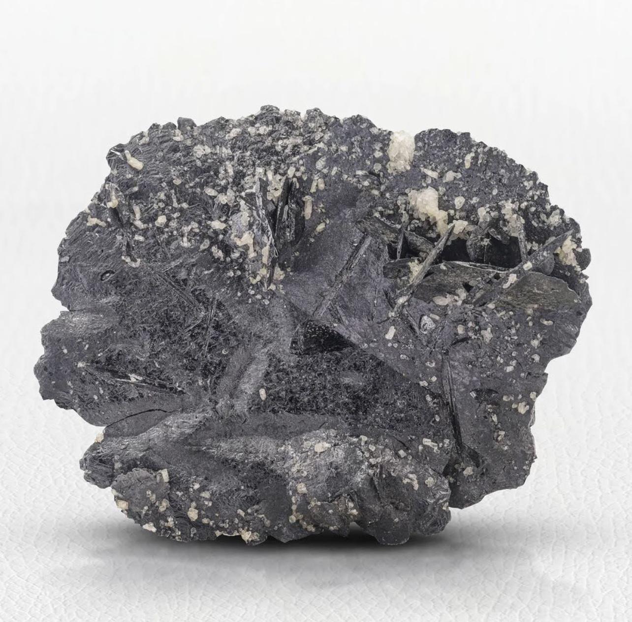 Lustrous Fine Hematite Crystal With Contrasting White Albite From Pakistan For Sale 1