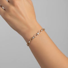 Lustrous Loops 14K (or 18k upon request) Gold Diamond Accent Link Bracelet