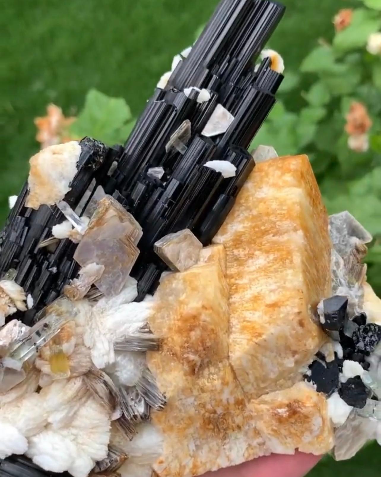 Informationen zum Produkt:

Name der Probe: Schwarzer Turmalin auf Feldspat mit Aquamarin

Gewicht: 921 Gramm

Abmessungen: H: 18 x B: 18 x T: 6 cm

Behandlung: Keine

Herkunft: Bezirk Skardu, Provinz Gilgit Baltistan, Pakistan