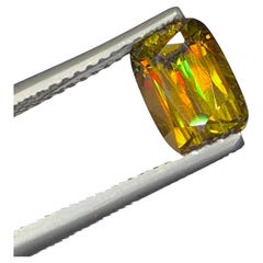 Lustrous Sphene Gemstone: Yellow/Green Cushion Cut, 2.04 Carat
