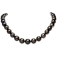 Lustrous Tahitian Southsea Pearl Necklace with 18 Karat Gold Clasp