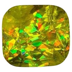 Lustrous Yellow Natural Sphene Titanite Gemstone: 3.90 Carat June Birthstone