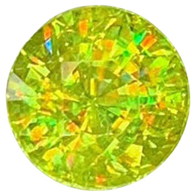 Glänzend gelber Sphene Edelstein: Runder Titanit für Ring 1,39 CT Juni Geburtsstein