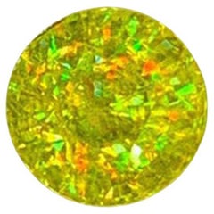 Gemma di titanite sfenica gialla lucente: 1,17 CT rotonda per anello Pietra di nascita di giugno