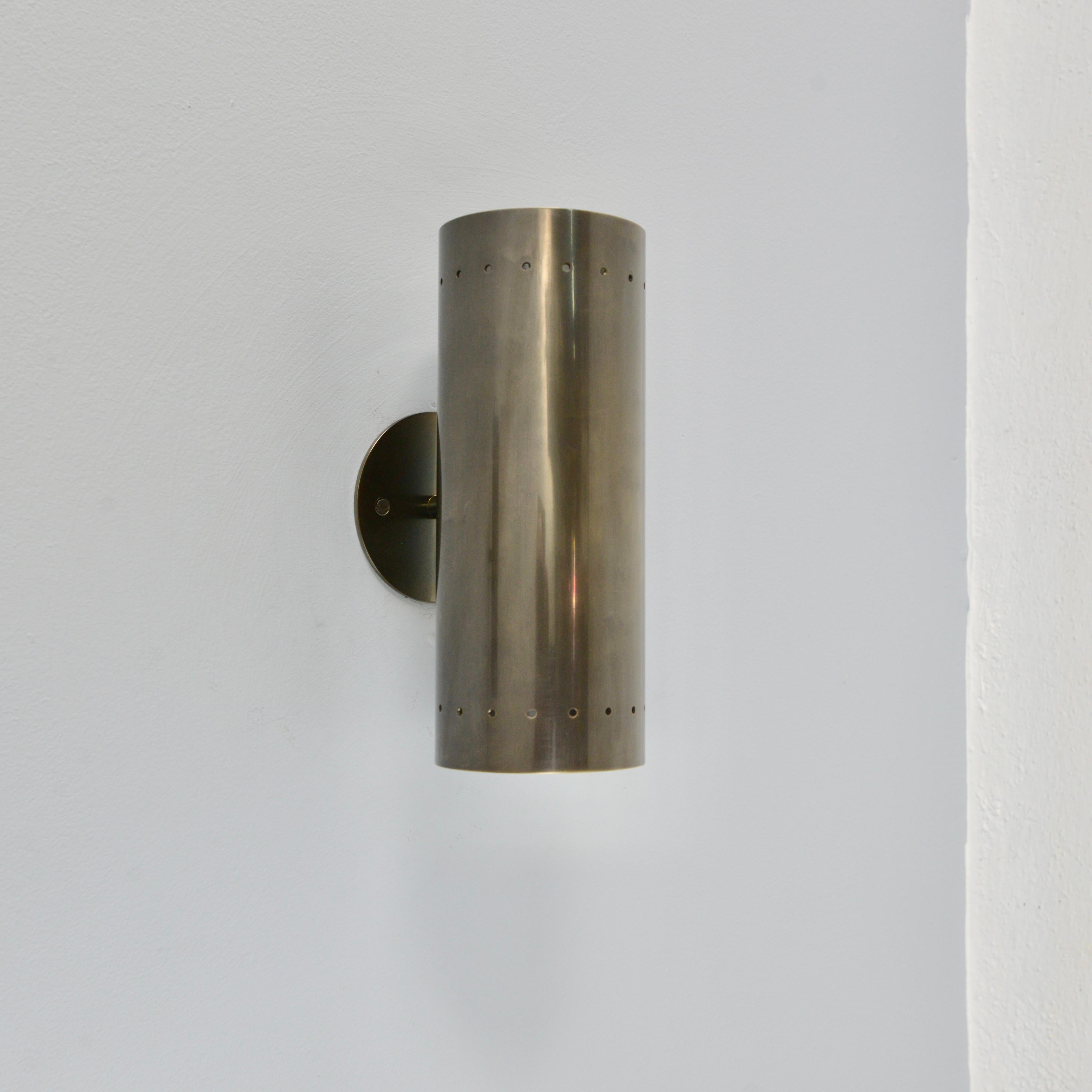 Patinated LUte LP Sconce by Lumfardo Luminaires For Sale