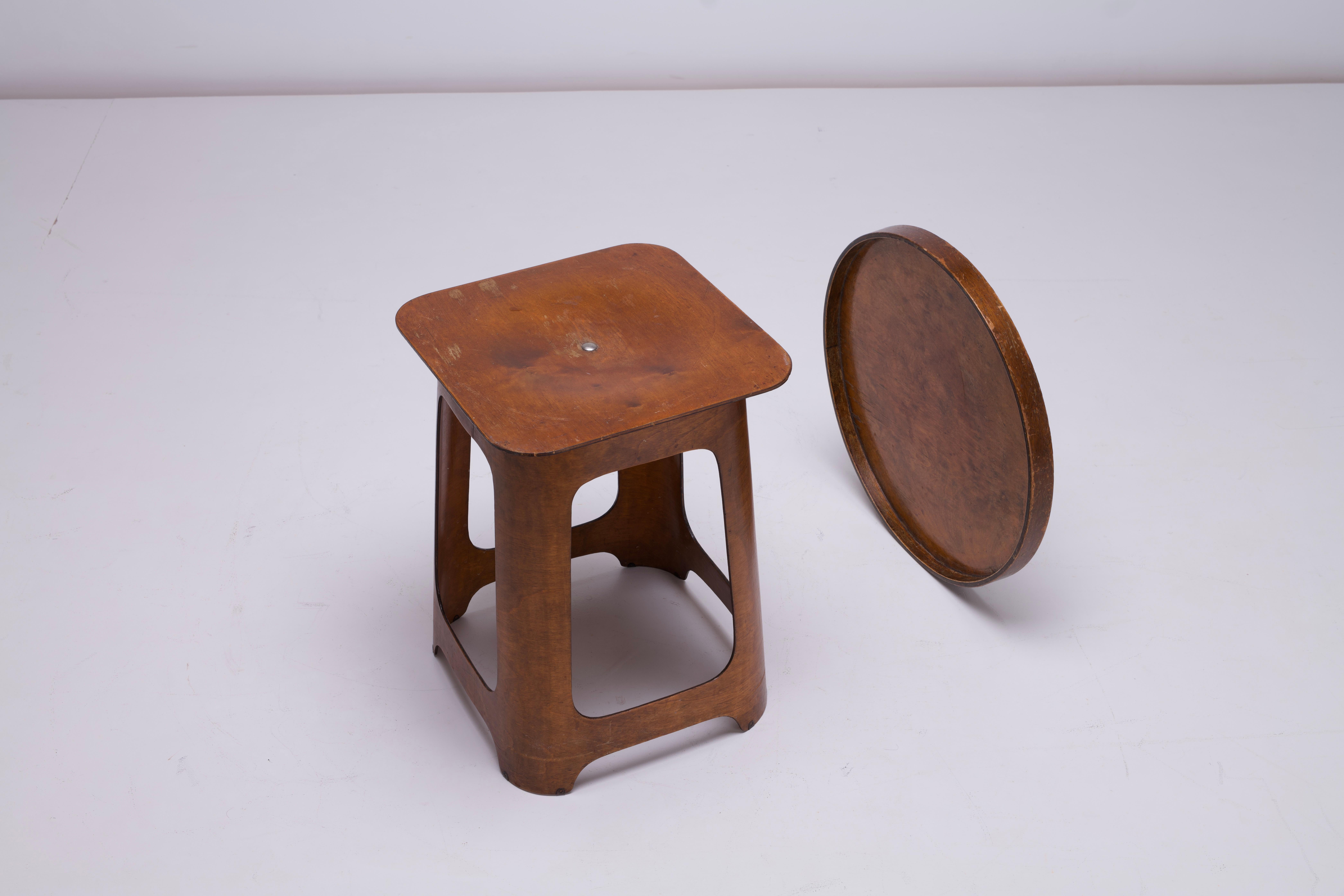 Luterma Venesta Isokon Stools / Tables / Trays - Model No 1 Walter Gropius 1930s 3