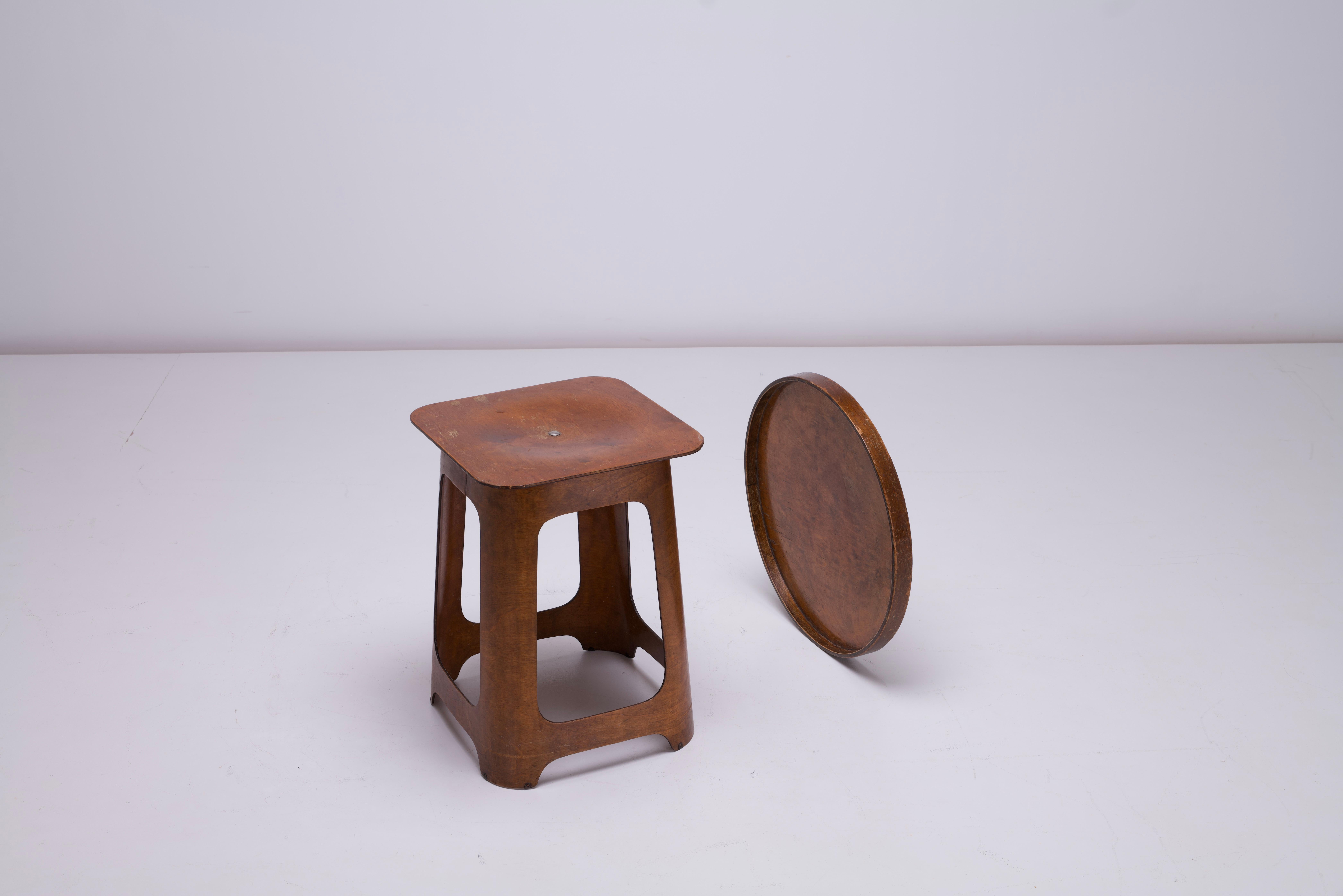 Luterma Venesta Isokon Stools / Tables / Trays - Model No 1 Walter Gropius 1930s 1