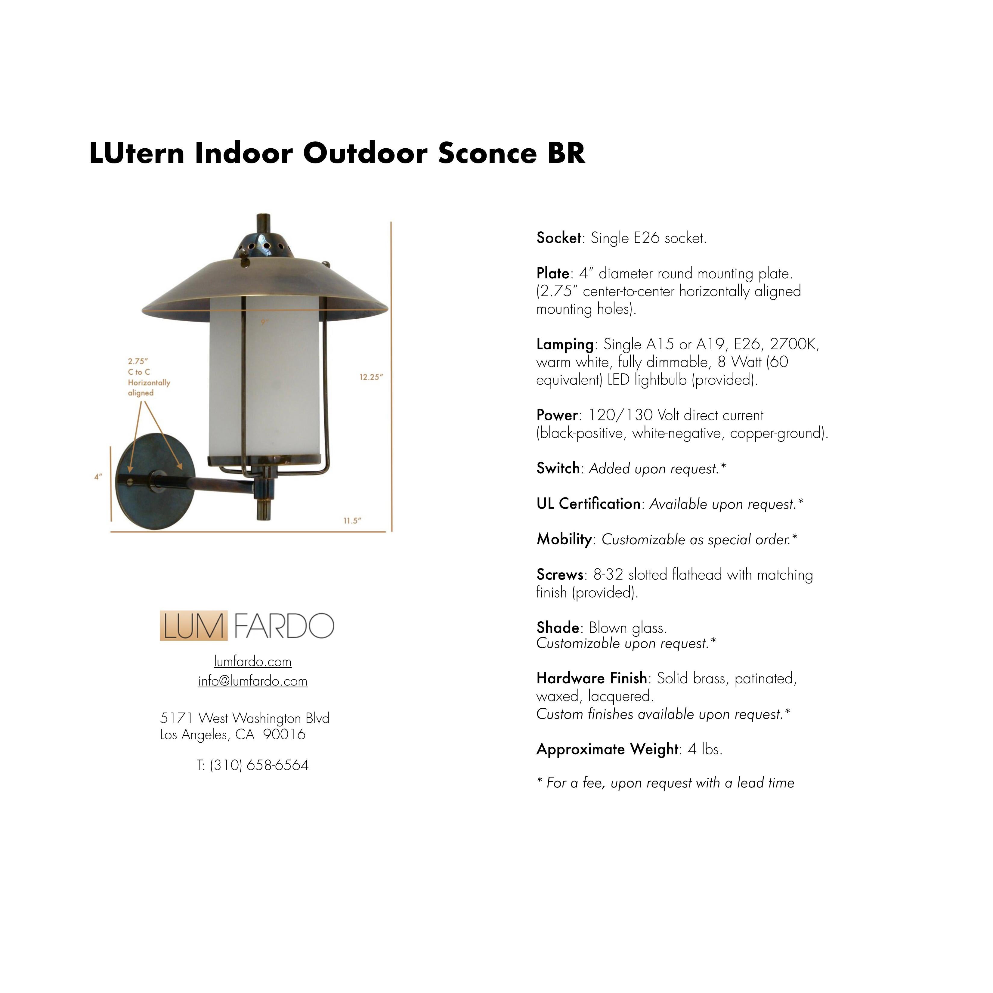 LUtern Indoor Outdoor Sconce BR For Sale 9