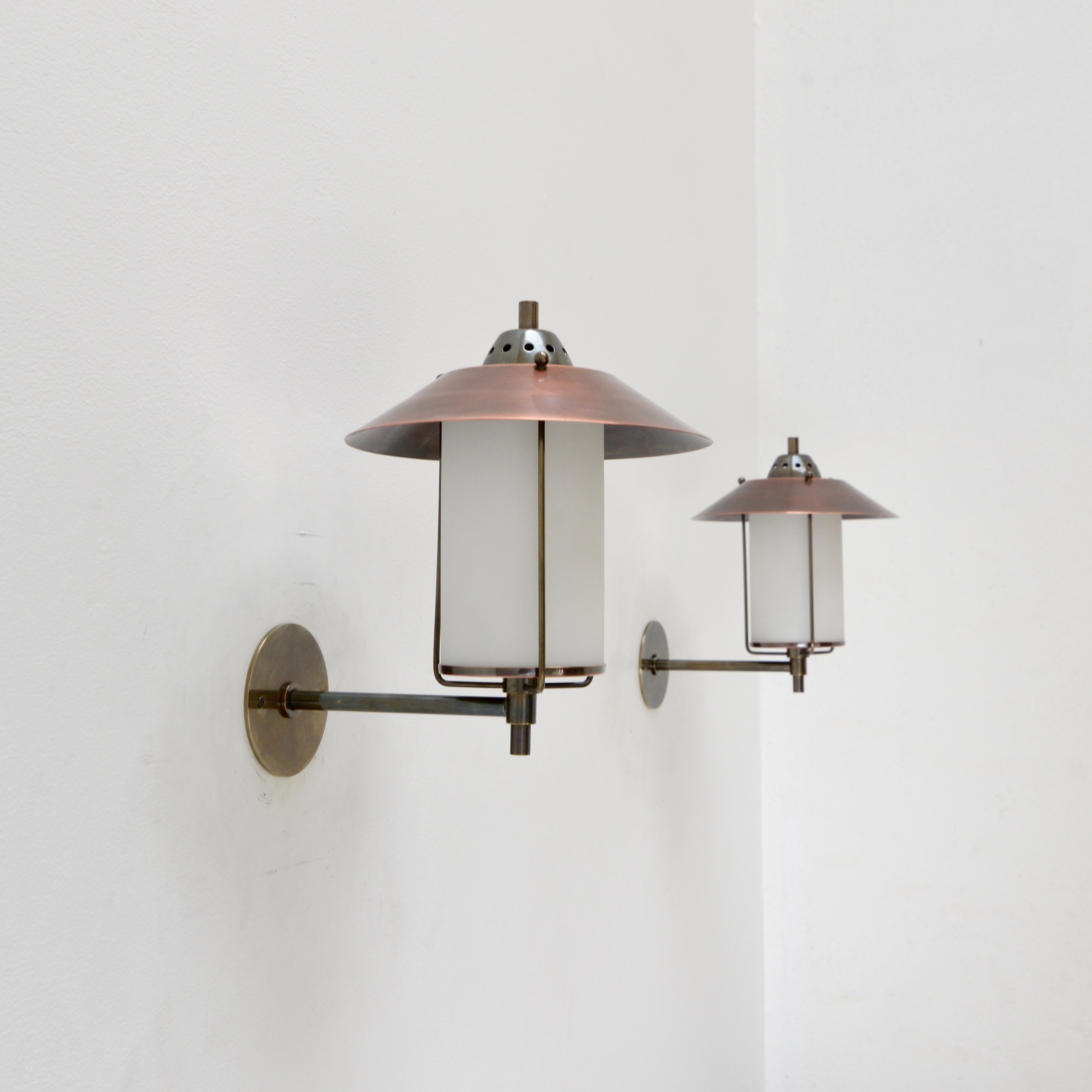 Mid-Century Modern LUtern Indoor Outdoor Sconce For Sale