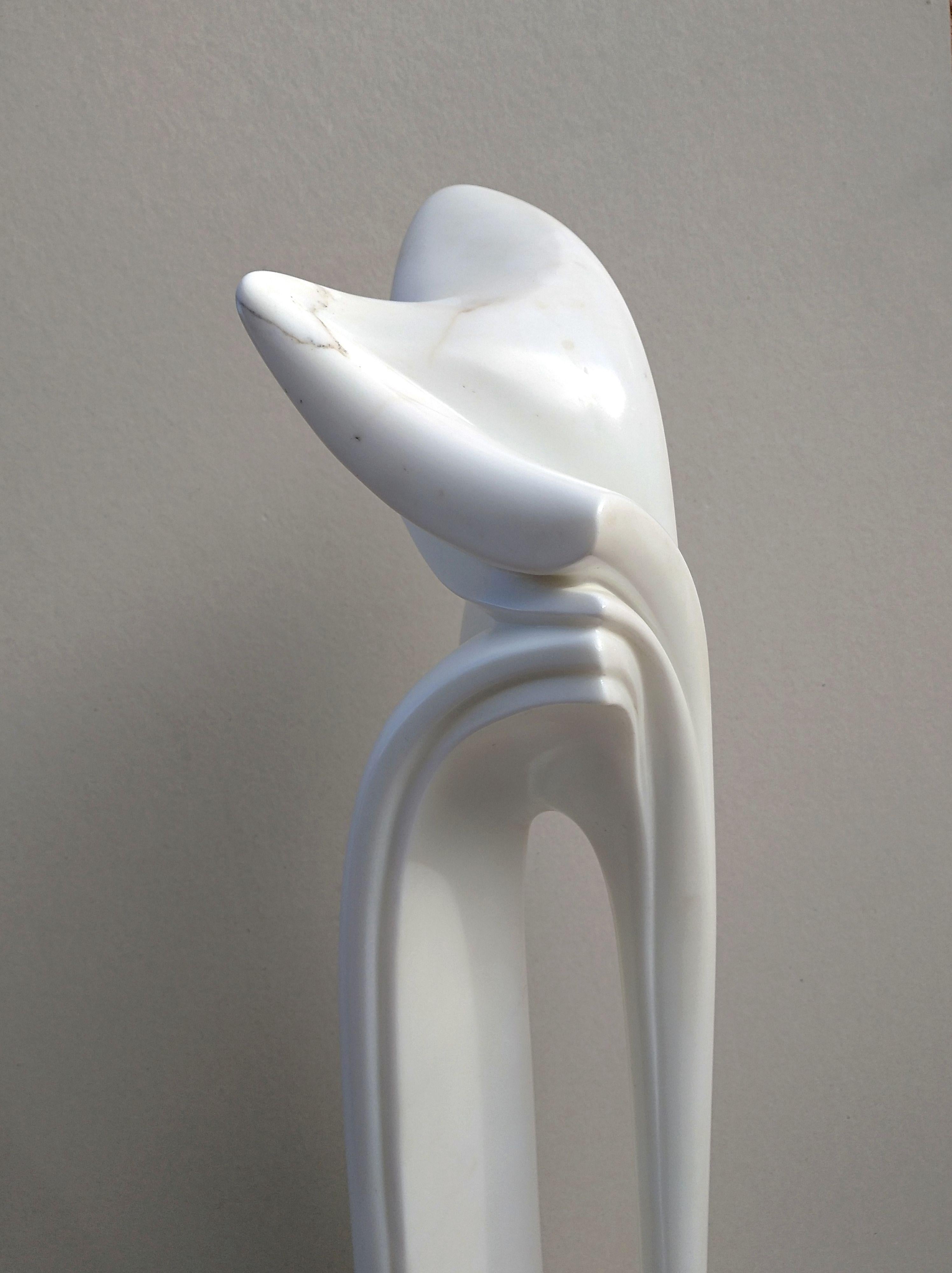 Arch, Sensual White Carrara Statuary Marble Stone Vertical Figurative Sculpture For Sale 10