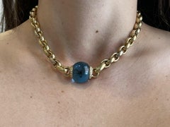 Luth Bijoux 18k Yellow White & Rose Gold Diamond Topaz Necklace 48.87ctw 63.8g