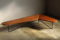 Mesa baja "Boomerang" de caoba de forma libre, Luther Conover, años 50
