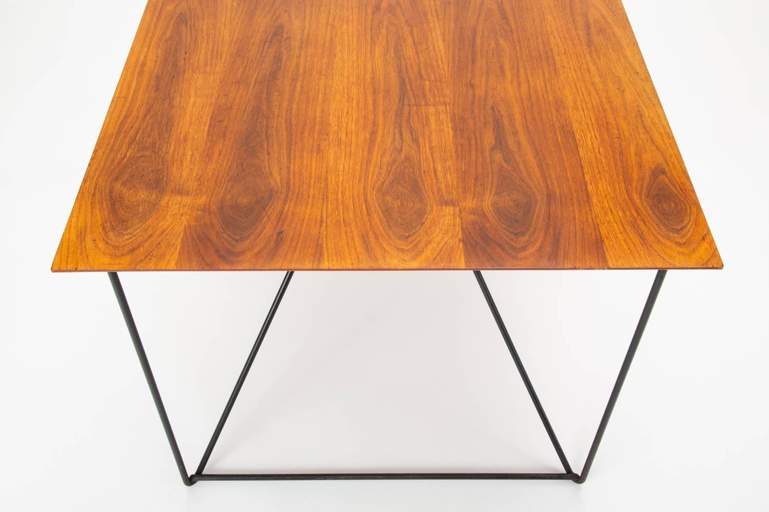 Luther Conover Table with Custom Painted Walnut Top 4