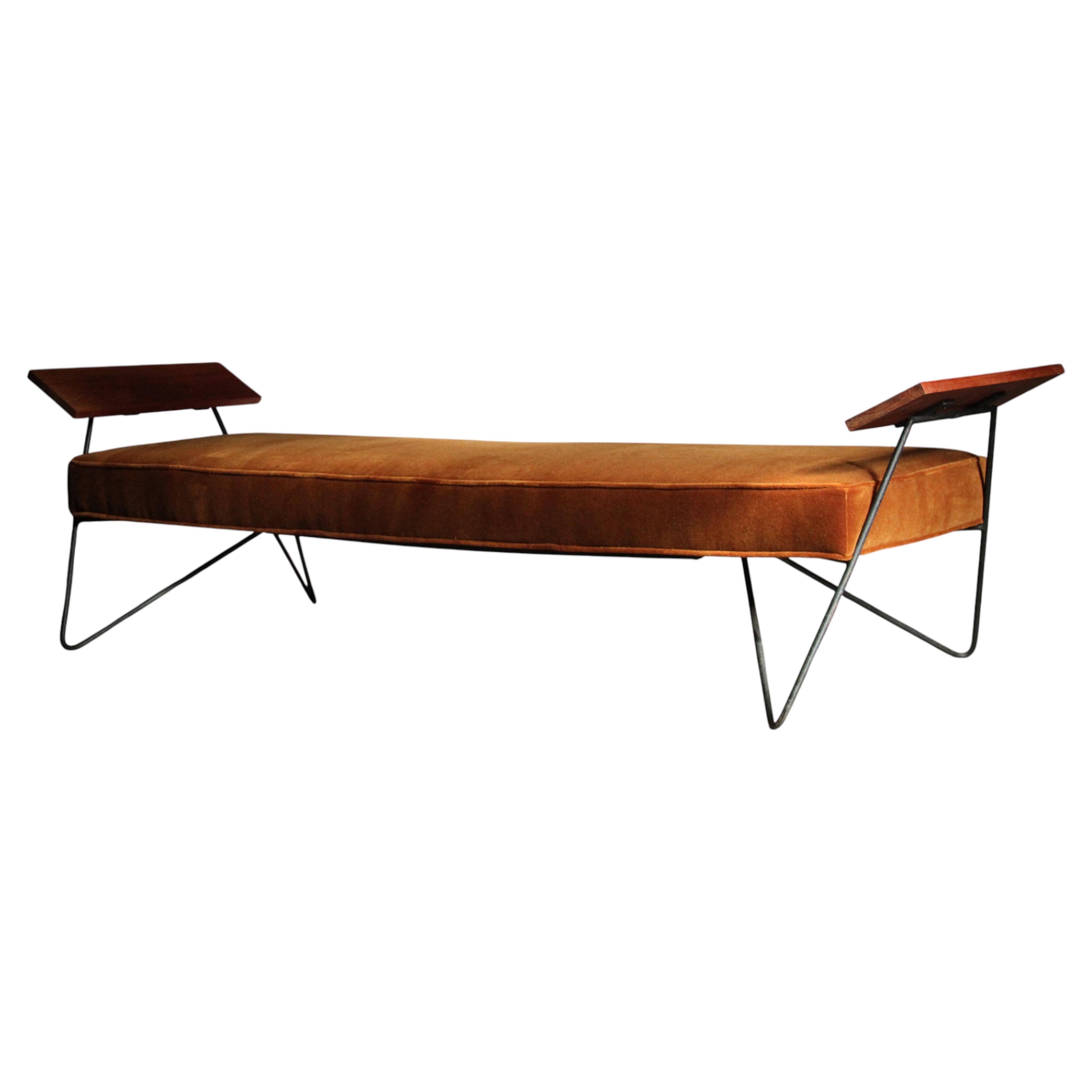 Luther Conover Unique Mohair Daybed, 1950s For Sale
