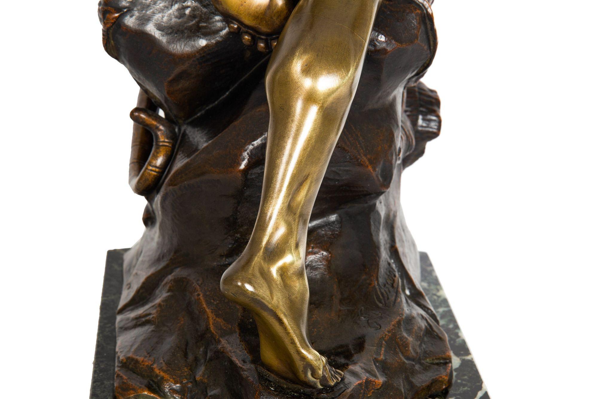 “Lutte pour la vie” Scarce French Bronze Sculpture by Edouard Drouot For Sale 13